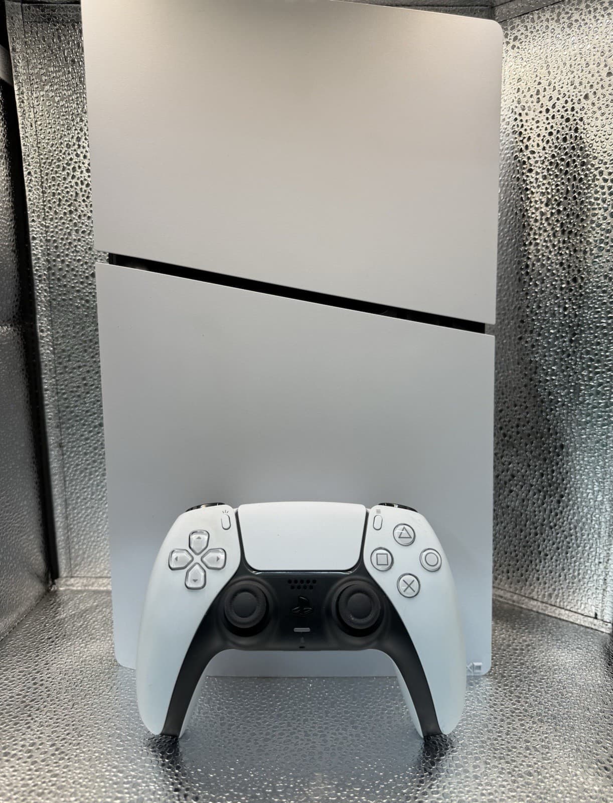 Sony PlayStation 5 Slim White Console 1TB Digital Grade + A Cables & Controller, grade New · Open Box