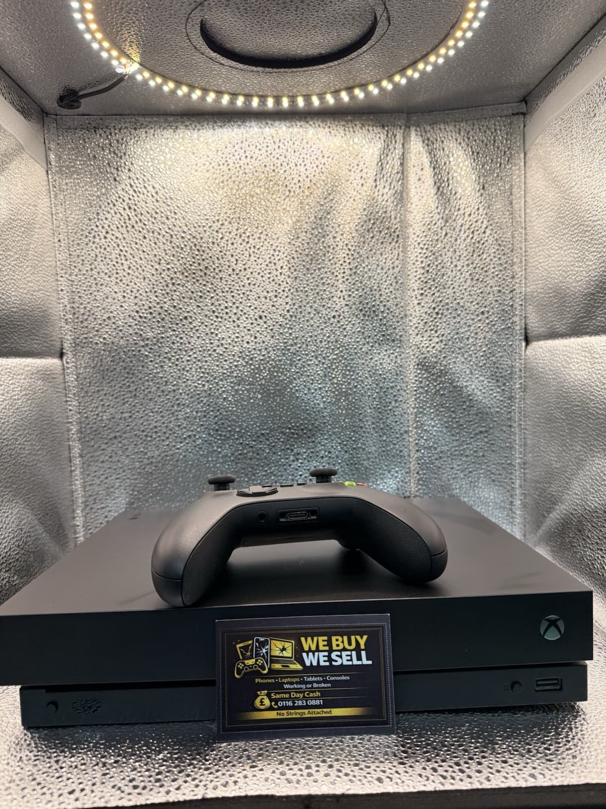 Xbox One x Console with Controller and Wires Unboxed Tested, grade Good