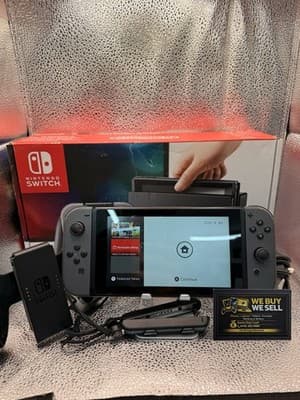 Nintendo Switch V2 Handheld Console with Accessories Boxed With Stand, grade Good